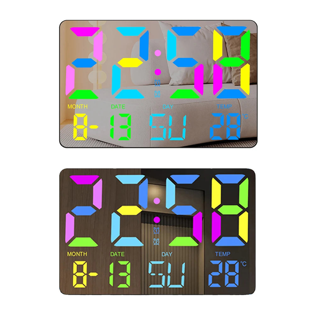 Shunmaii Digital Alarm Clock with Large Display and Auto Dimming