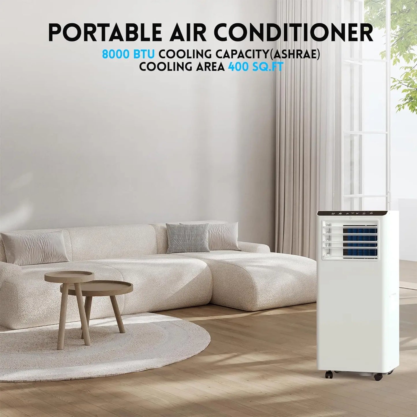 Acekool 8500 BTU Portable Air Conditioner With LCD Remote