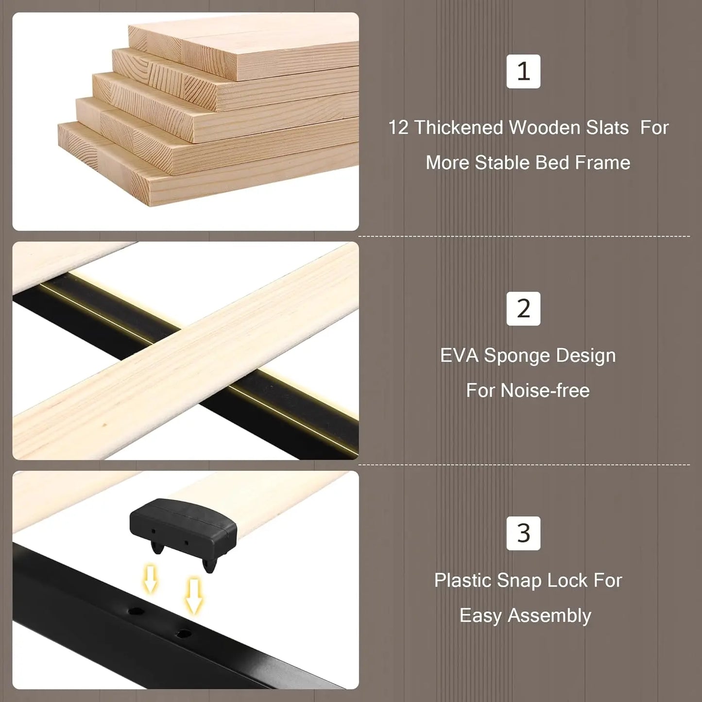 Bed Frame With Storage Drawers Charging Station Upholstered Headboard