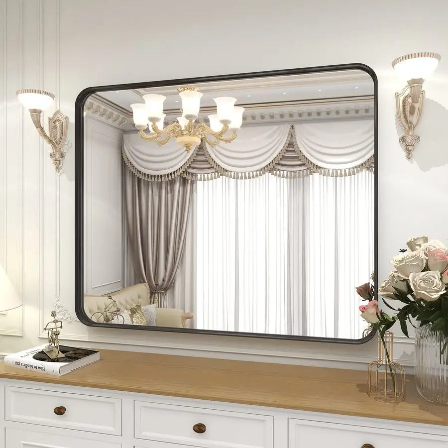 Deep Frame Wall Mirror For Modern Bathroom Vanity Decor