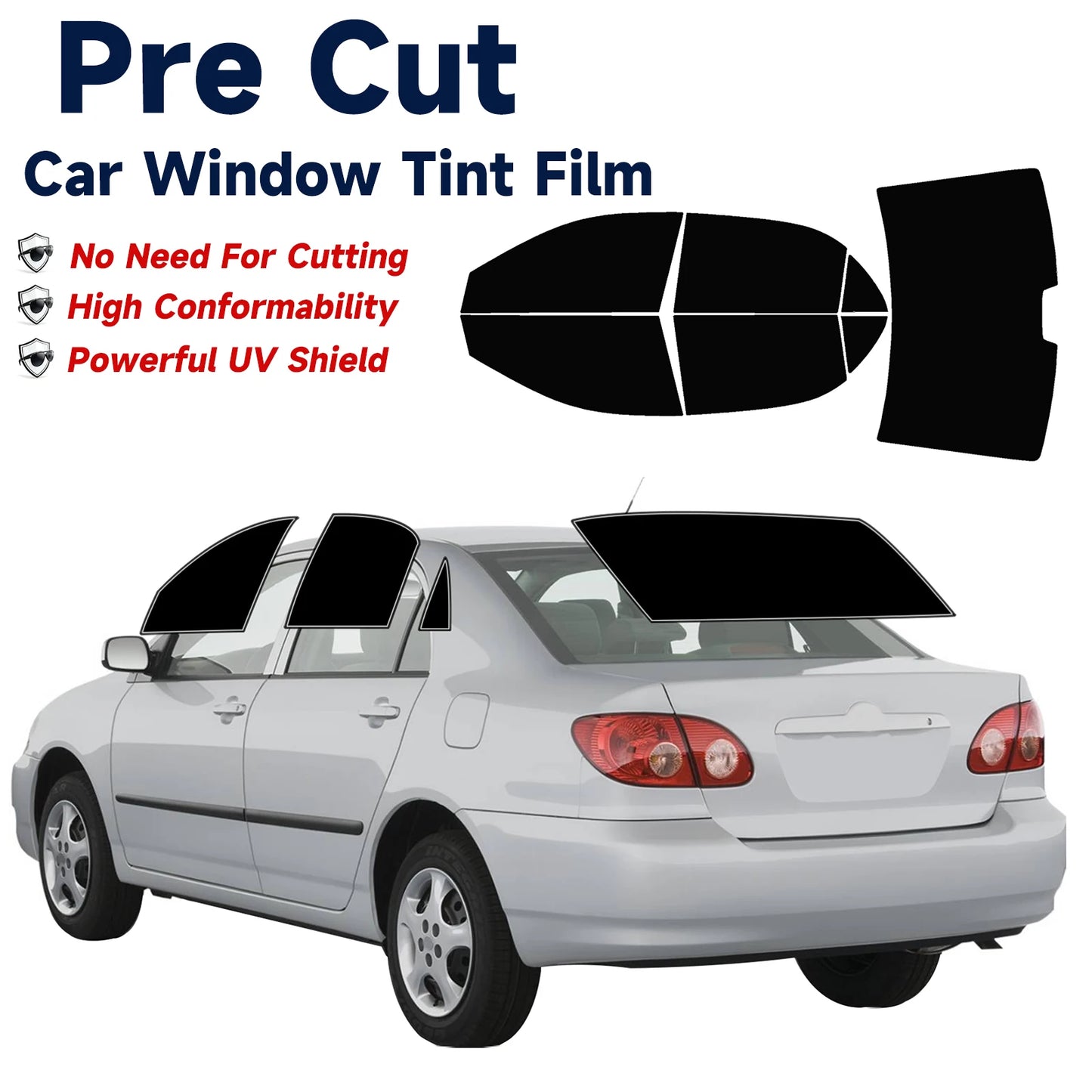 Window Tint Film Toyota Corolla All Sides UV Blocking