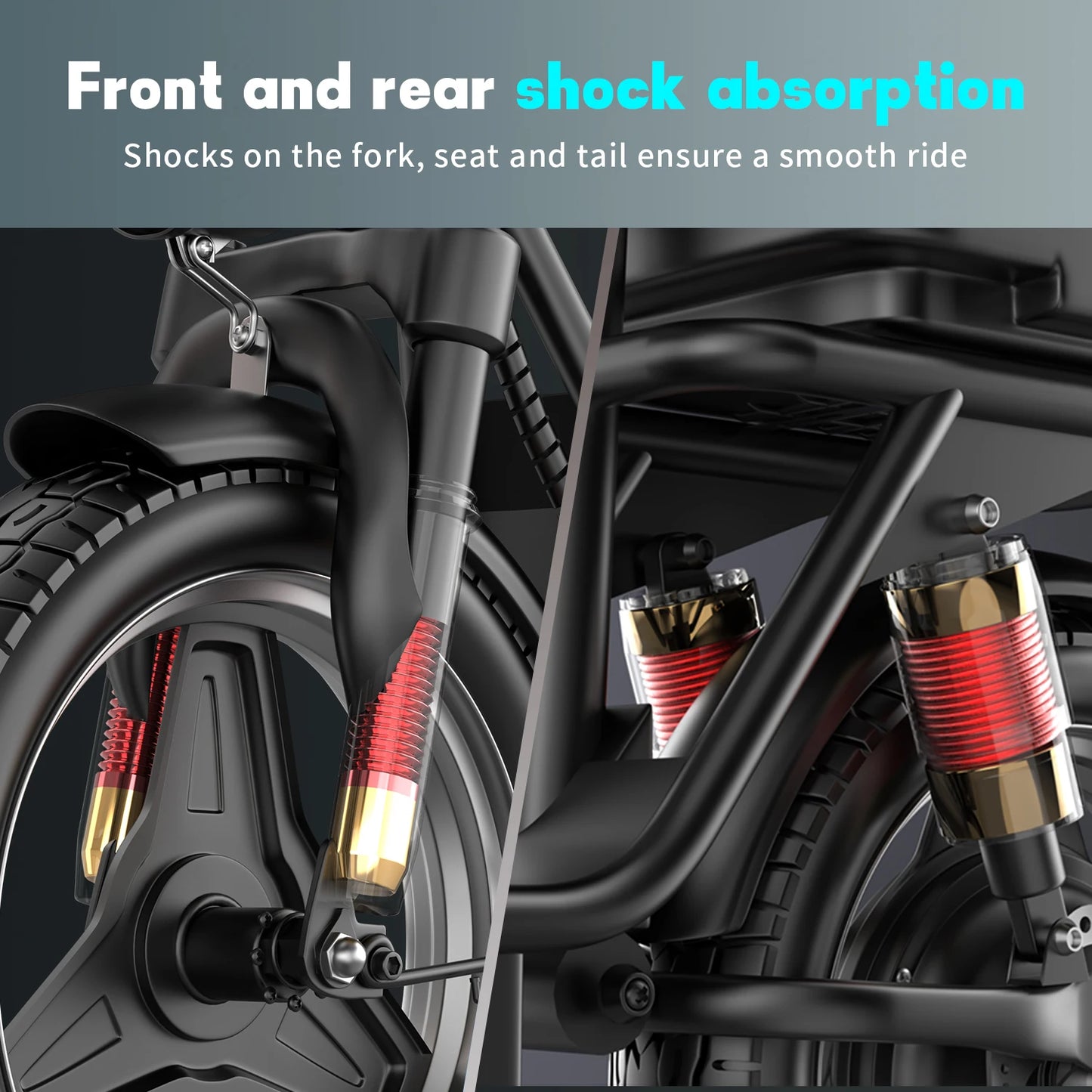 FURIDER Electric Scooter Foldable 650W Peak Motor 48V 35 Miles