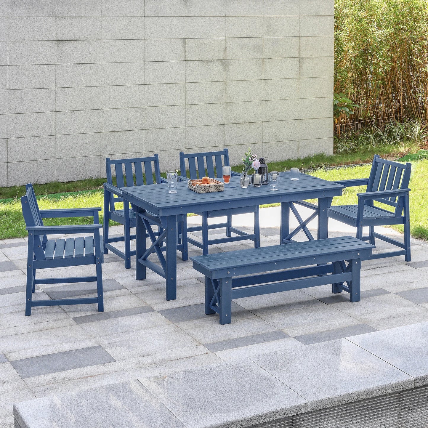 SeeHill 6-Piece HDPE Outdoor Dining Set