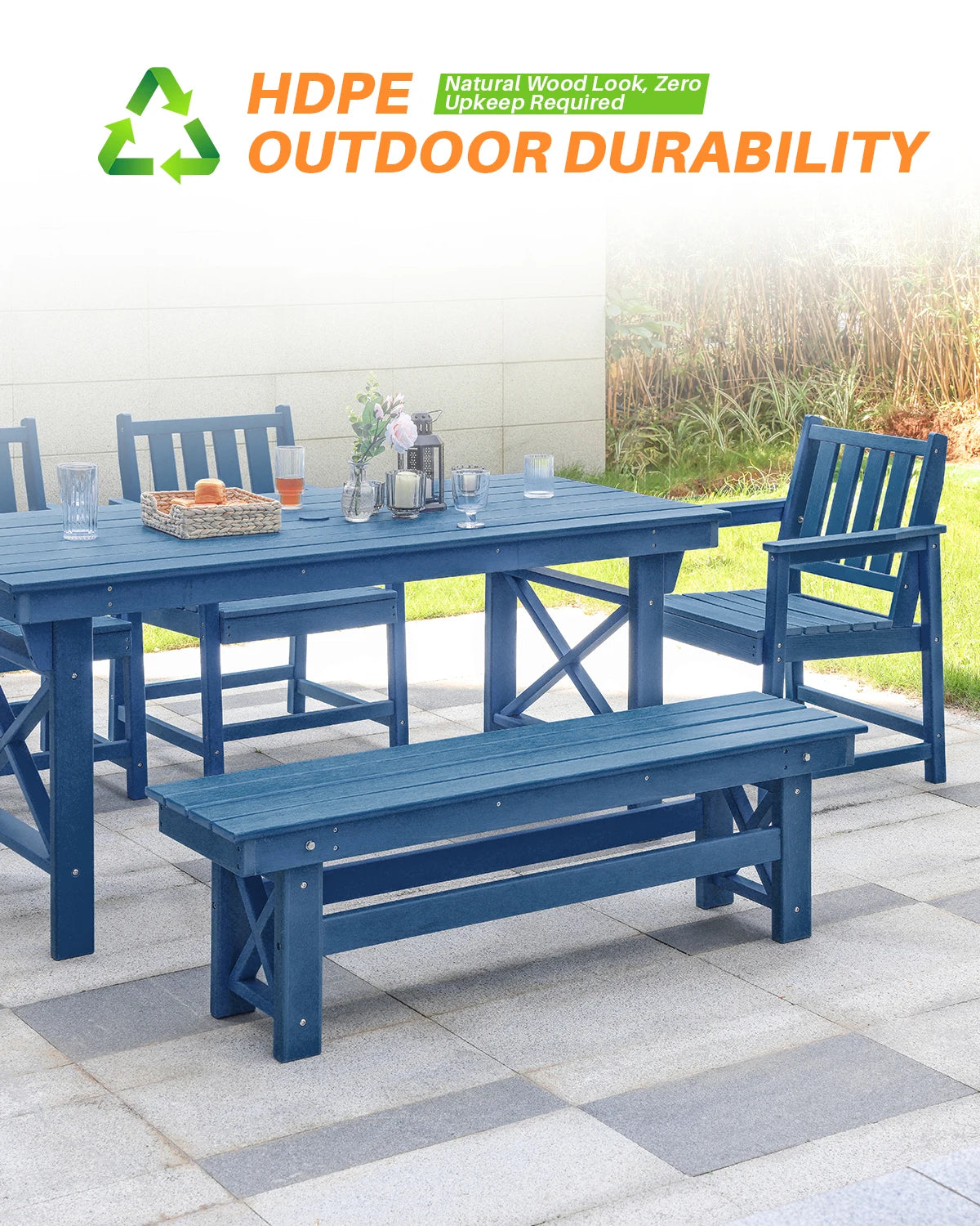 SeeHill 6-Piece HDPE Outdoor Dining Set