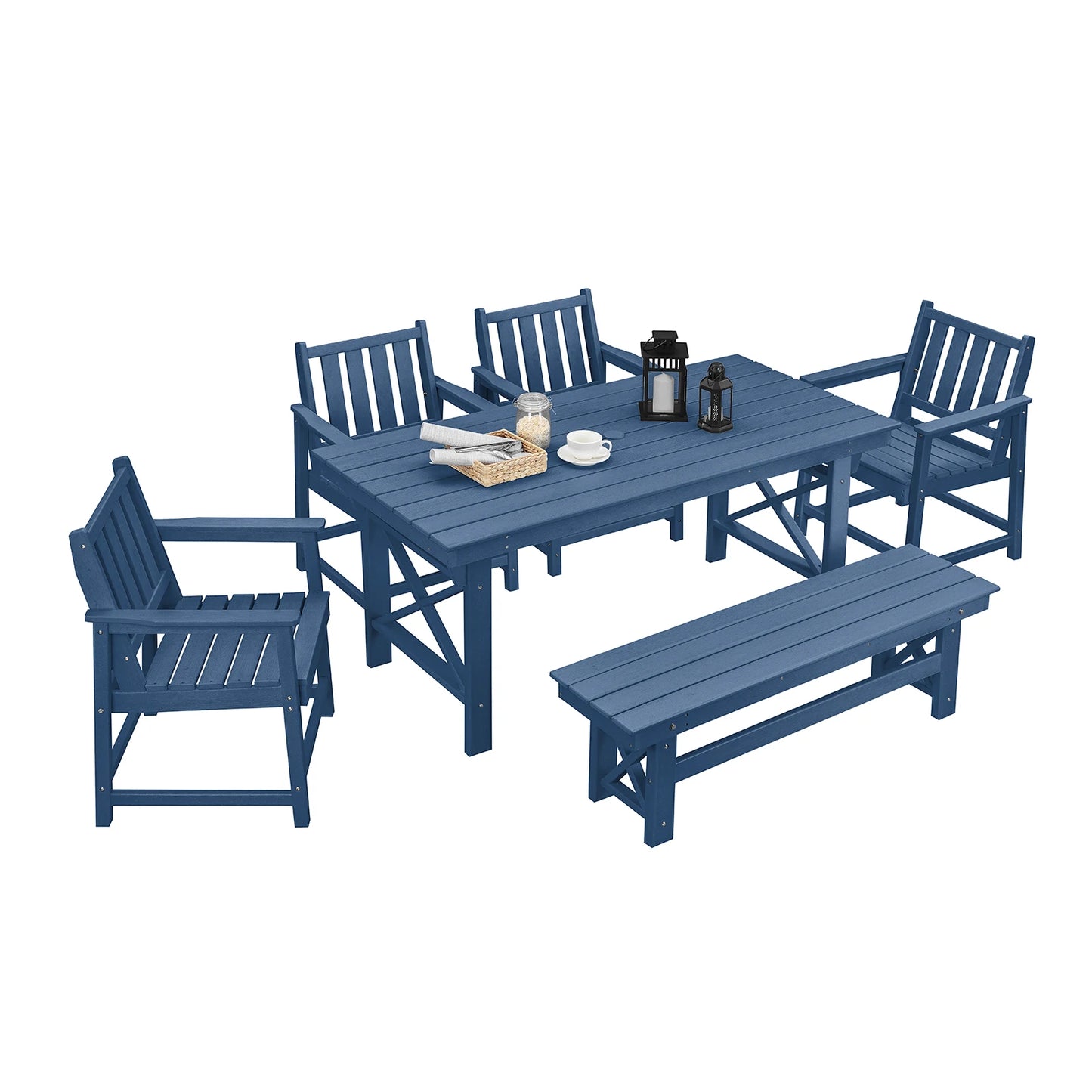SeeHill 6-Piece HDPE Outdoor Dining Set