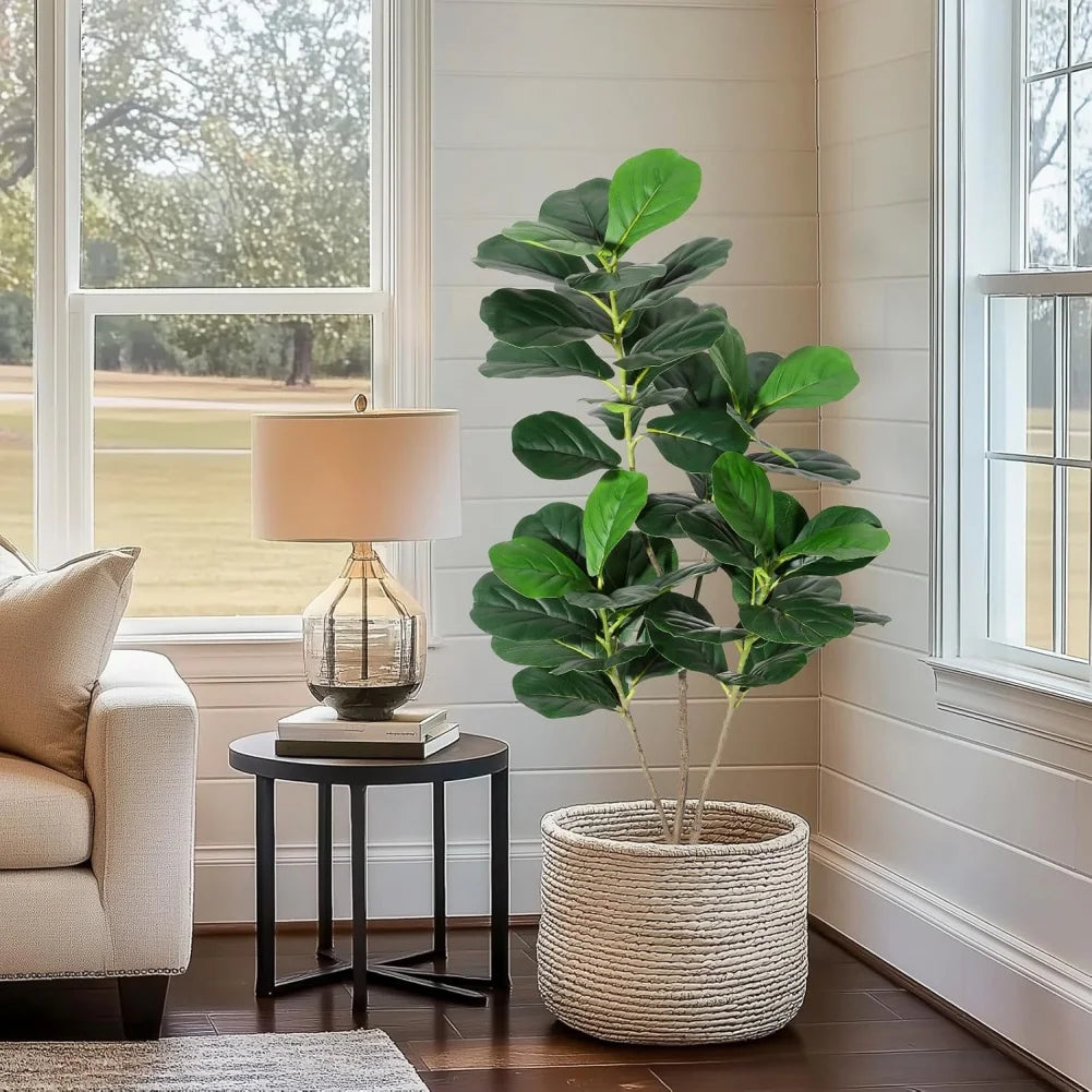 HiMISSCN Artificial Fiddle Leaf Fig Tree For Indoor Home Decor