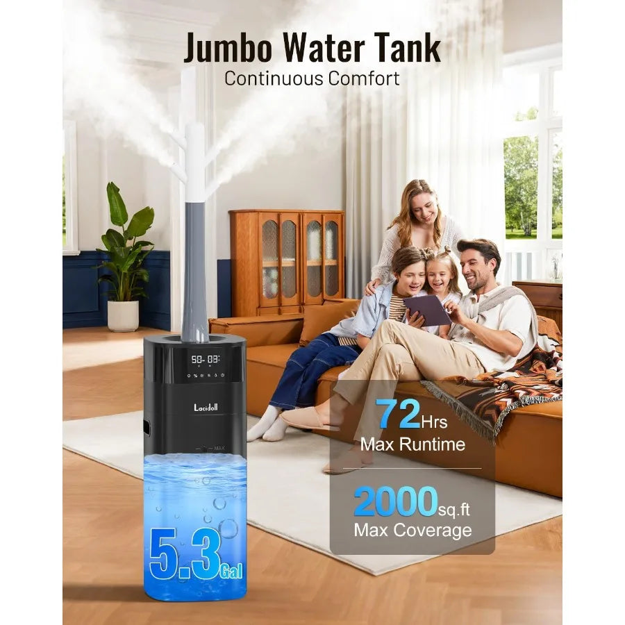 XMSJ Warm and Cool Mist Humidifier for Large Rooms