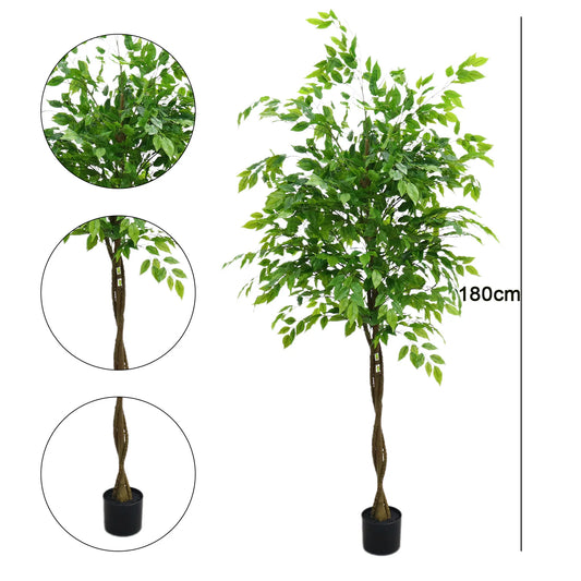 TWISTER Realistic Ficus Tree With Planter For Home Decor