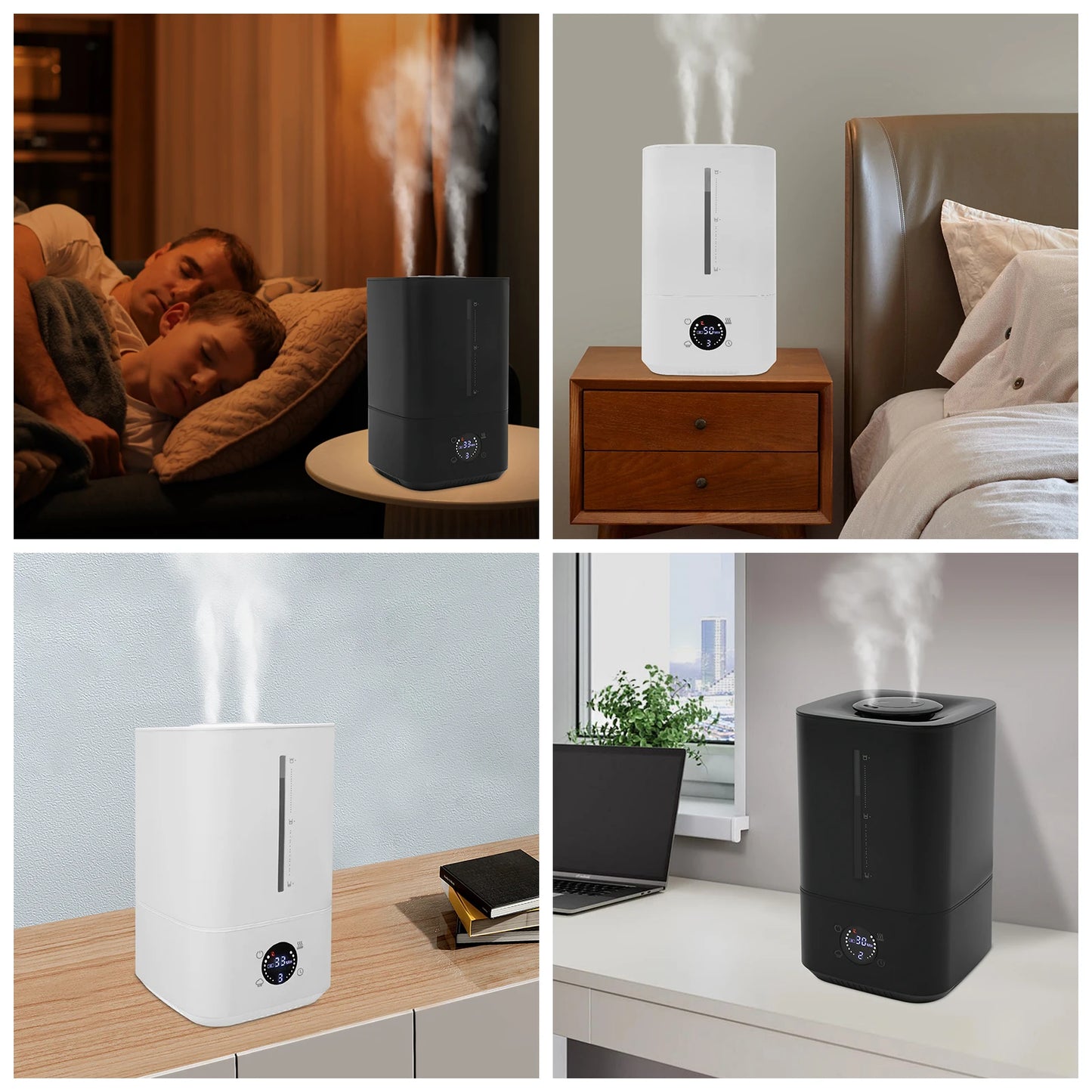 Sweetmile Cold And Warm Mist Humidifier With Nano Tech 360 Degree Nozzle