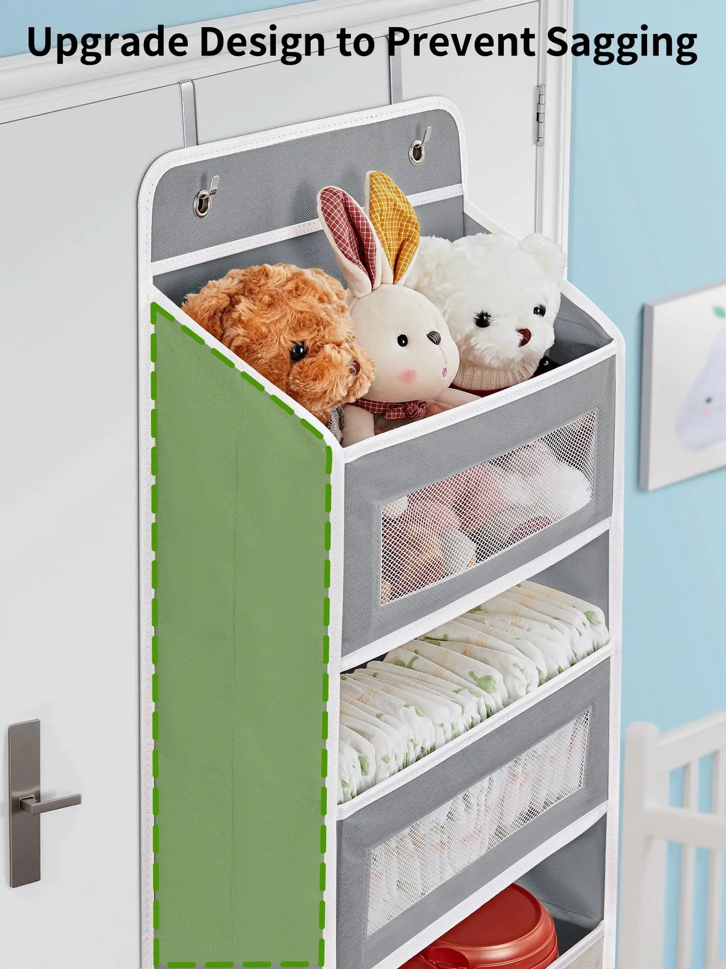 Over The Door 5 Shelf Organizer With Anti Tilt