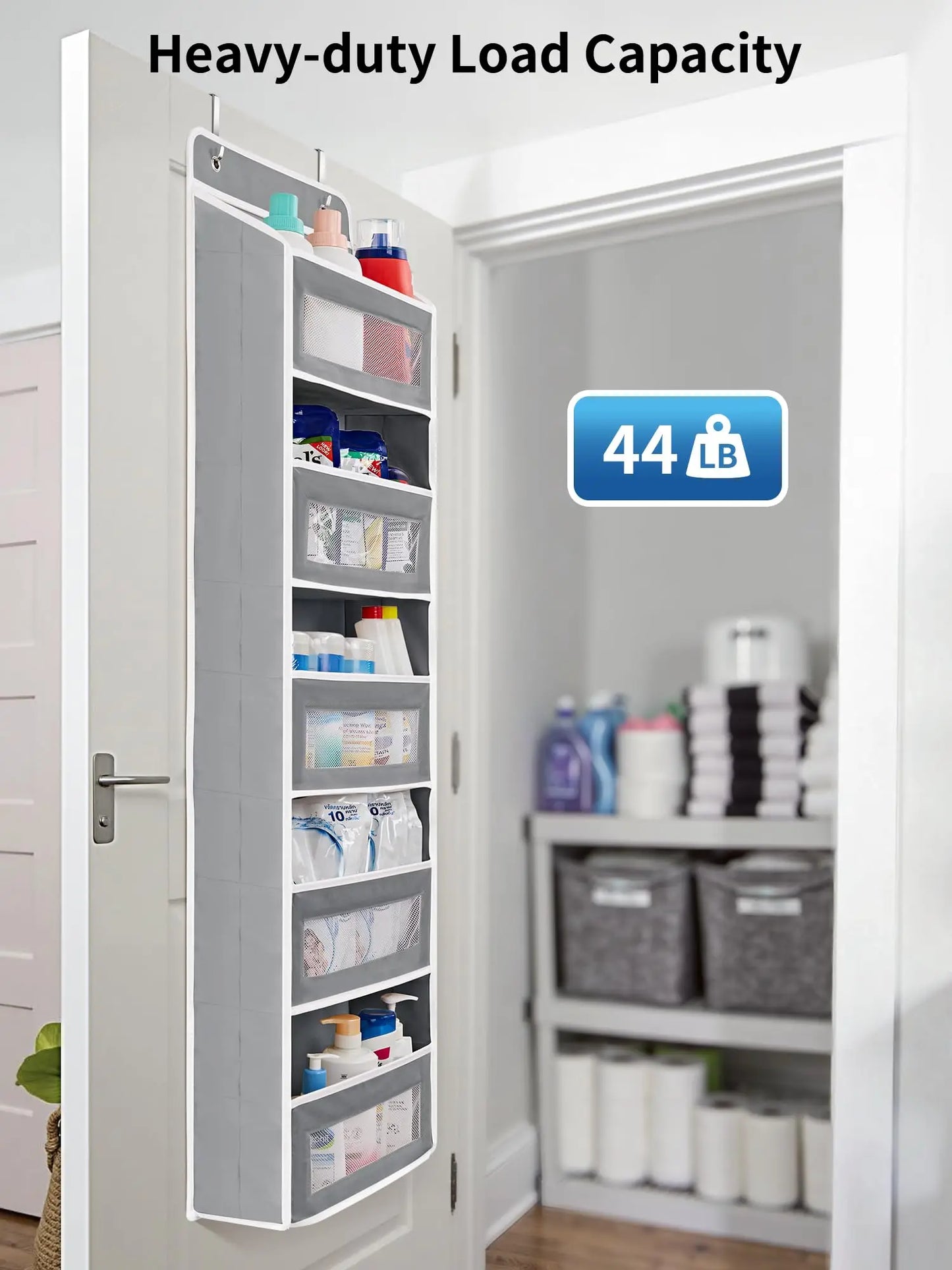 Over The Door 5 Shelf Organizer With Anti Tilt