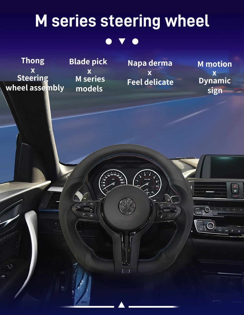 COIKA BMW Leather Sport Steering Wheel Upgrade Kit