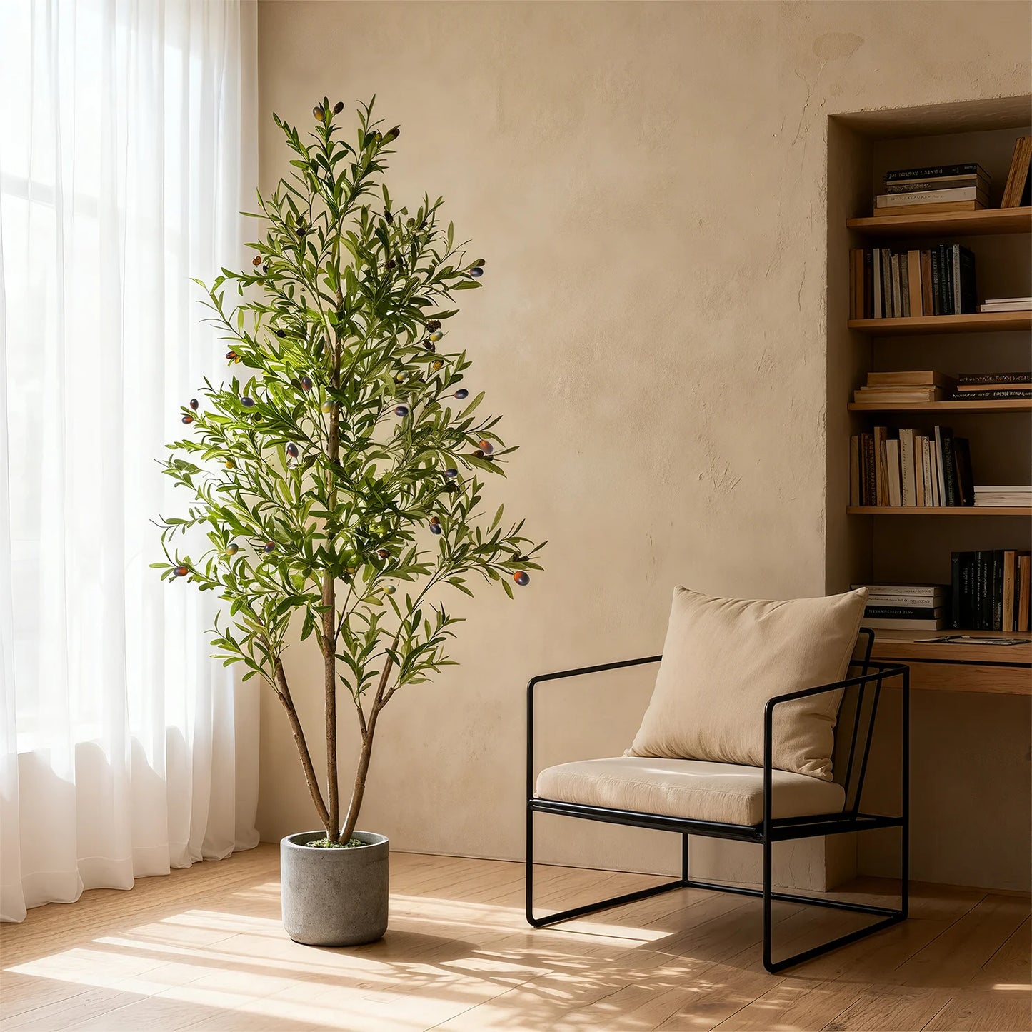 Artificial Olive Tree Indoor Faux Plant Anti Tip Protection