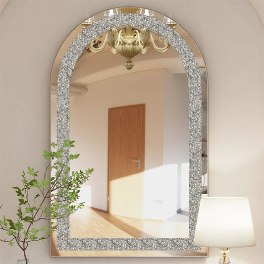 BORWARTH Arch Mirror With Crystal Glass Bevelled Frame