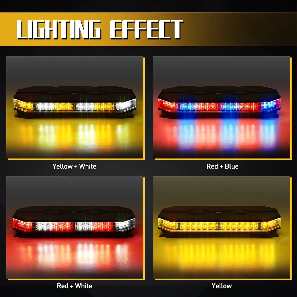 VGETTING 42 LED Car Roof Top Strobe Lights Magnetic Mount