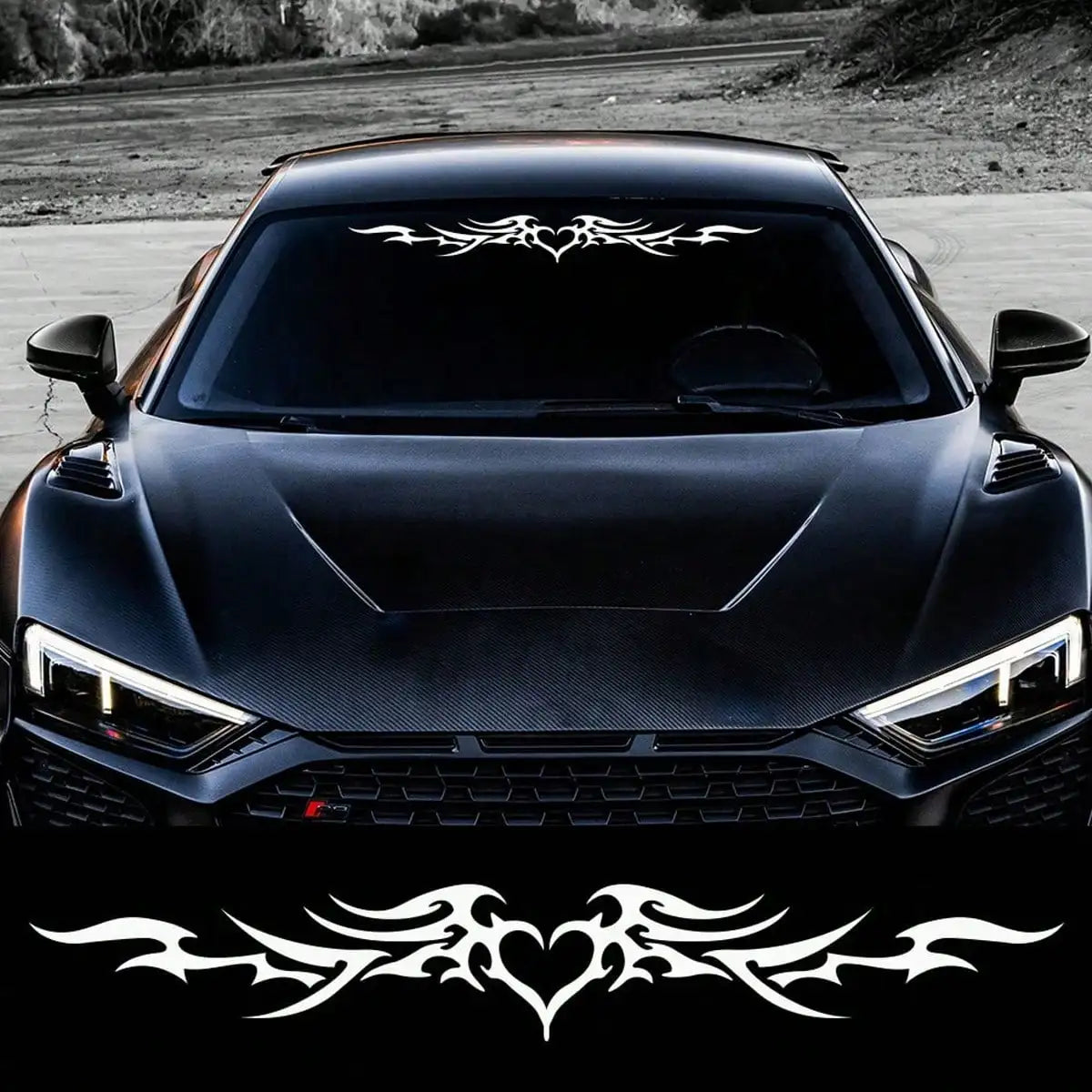 Tribal Heart Wing Vinyl Decal For Car Windshield Self Adhesive