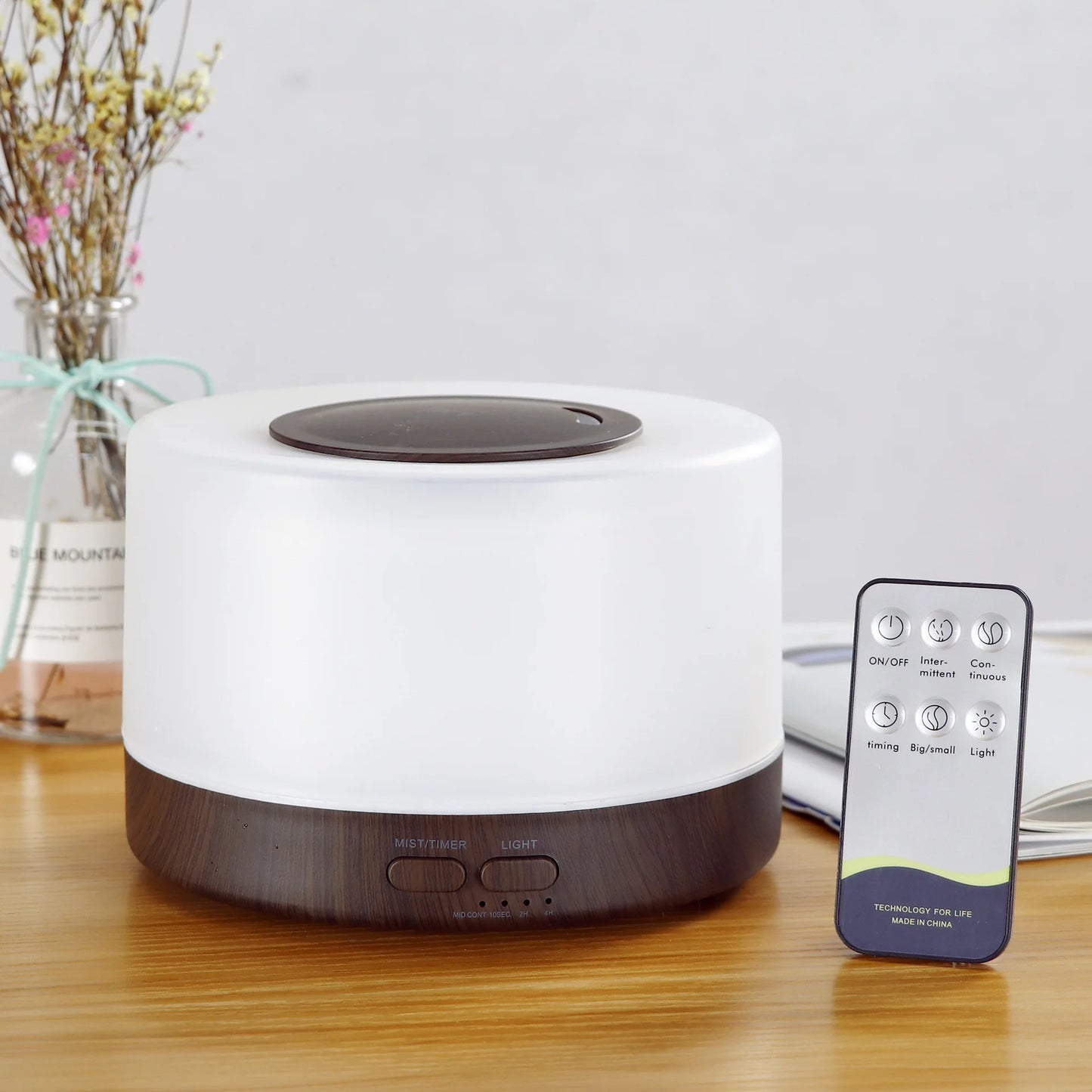 LISM Wood Grain Essential Oil Diffuser Ultrasonic Humidifier