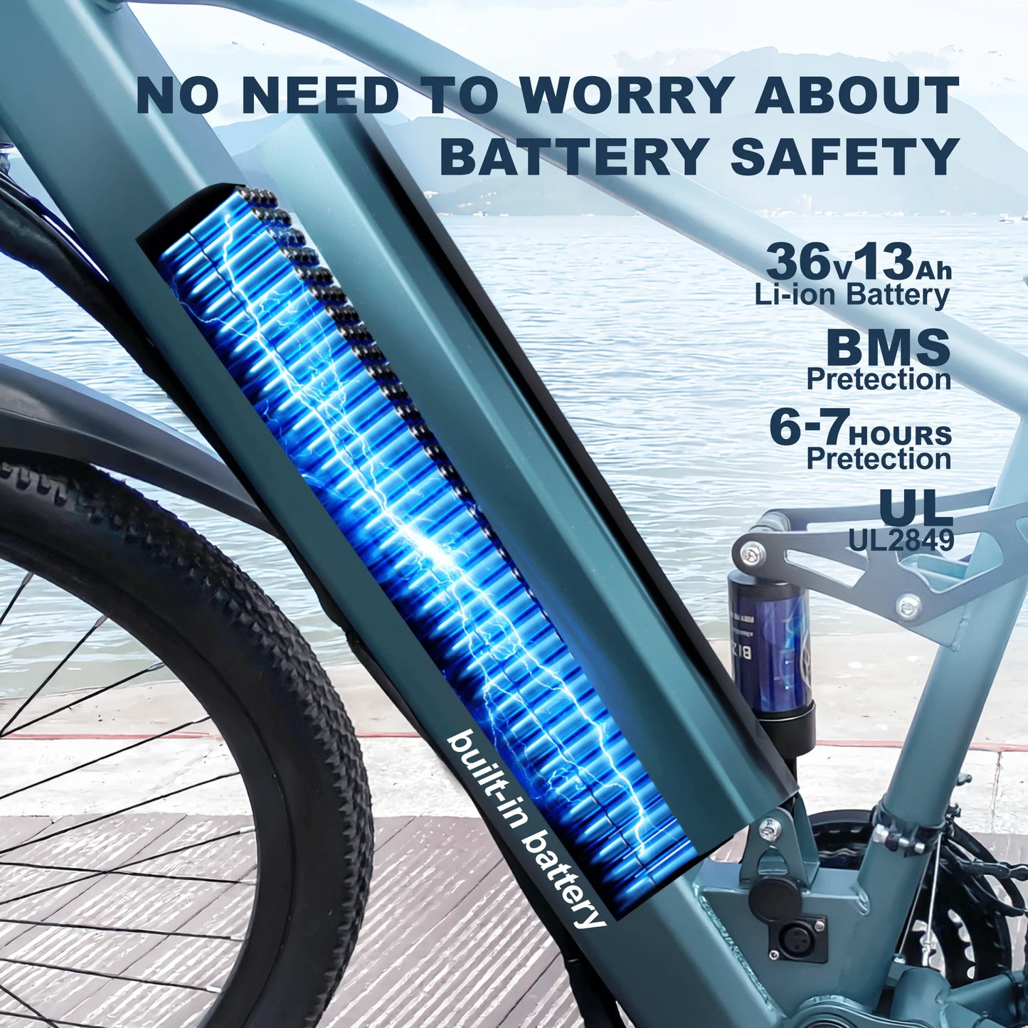 EOEOTWOC Electric Mountain Bike For Adults 750W Brushless Motor 25MPH