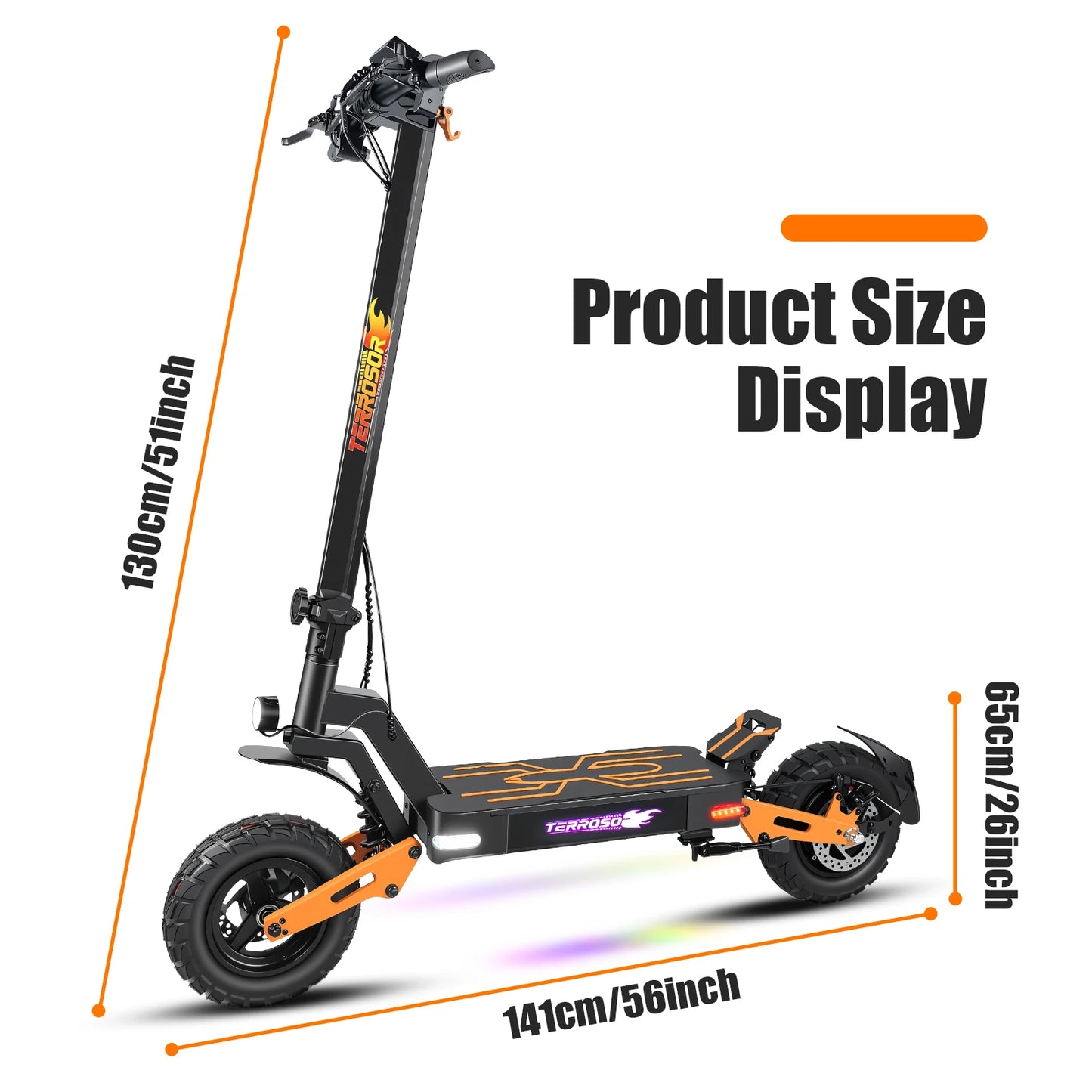 Electric Folding Scooter T10 1200W Dual Suspension 40mph 30mi Range