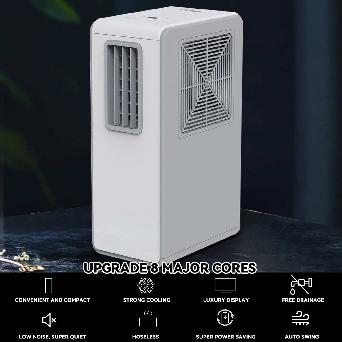 Portable Air Conditioner Cooler Dehumidifier With 12H Timer Remote Control