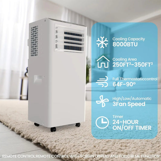 Acekool 8500 BTU Portable Air Conditioner With LCD Remote