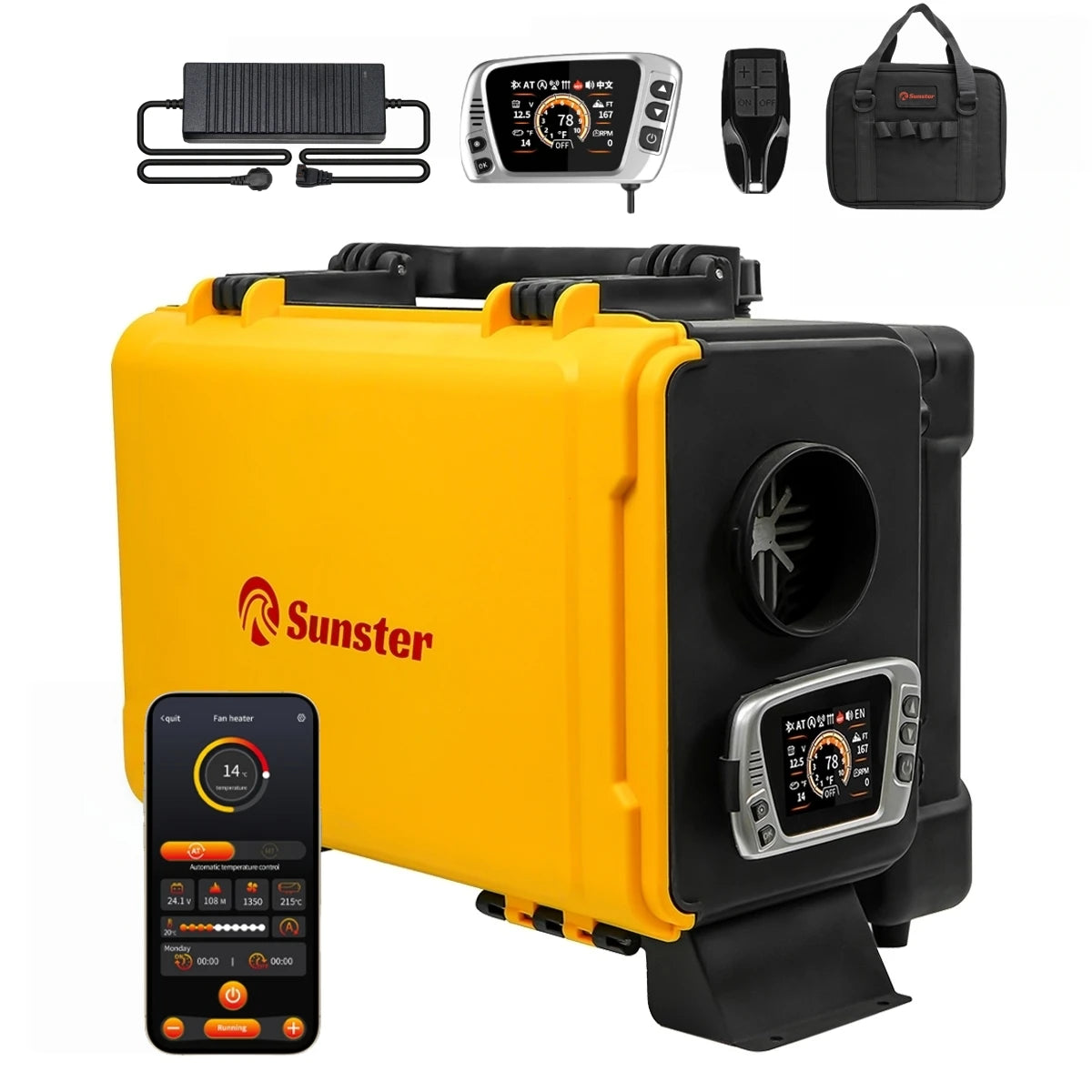 Sunster 8kW Diesel Car Heater Bluetooth App For RV Camper