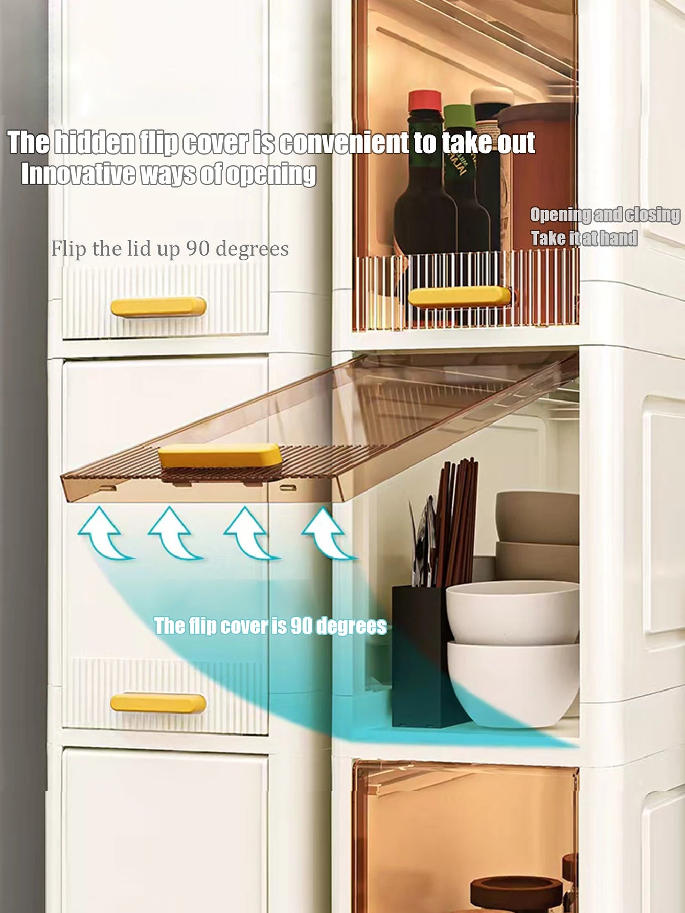 5 Layer Narrow Gap Storage Cabinet Plastic Office Organizer