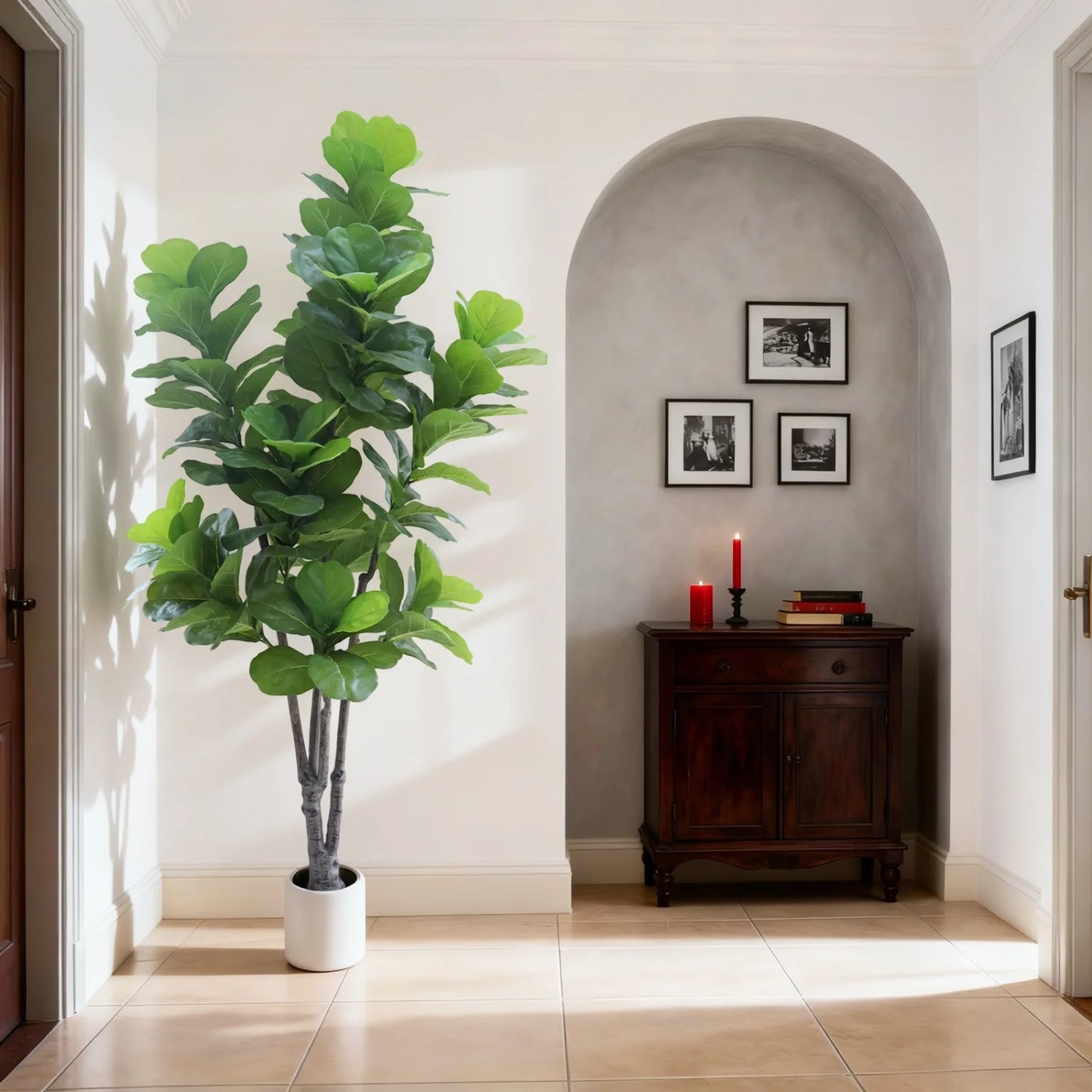 HiMISSCN Fiddle Leaf Fig Tree Artificial Ficus Lyrata
