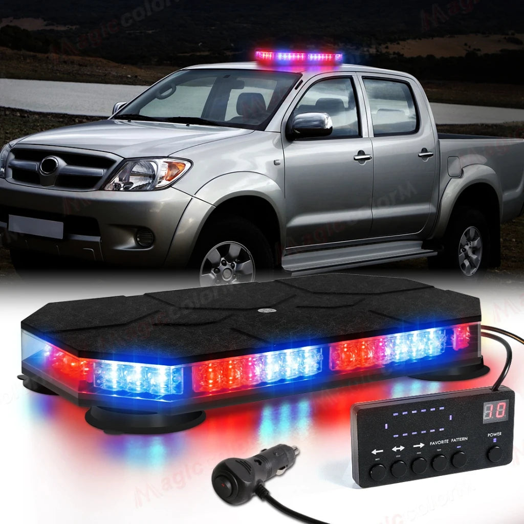 VGETTING 42 LED Car Roof Top Strobe Lights Magnetic Mount