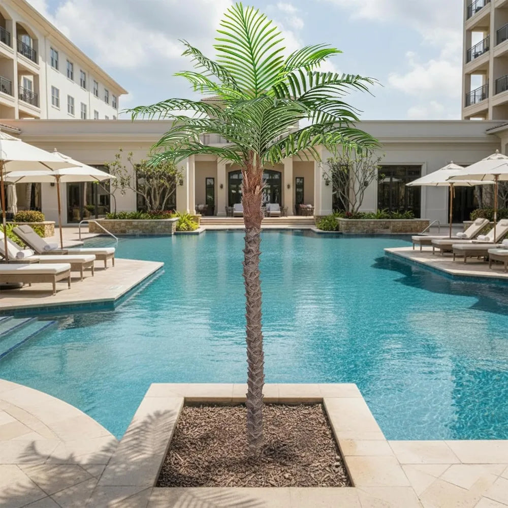 DAFIFY Artificial Cane Palm Tree For Indoor And Outdoor Use