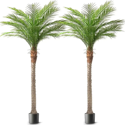 Faux Sago Palm Tree Decor With Adjustable Leaves For Home