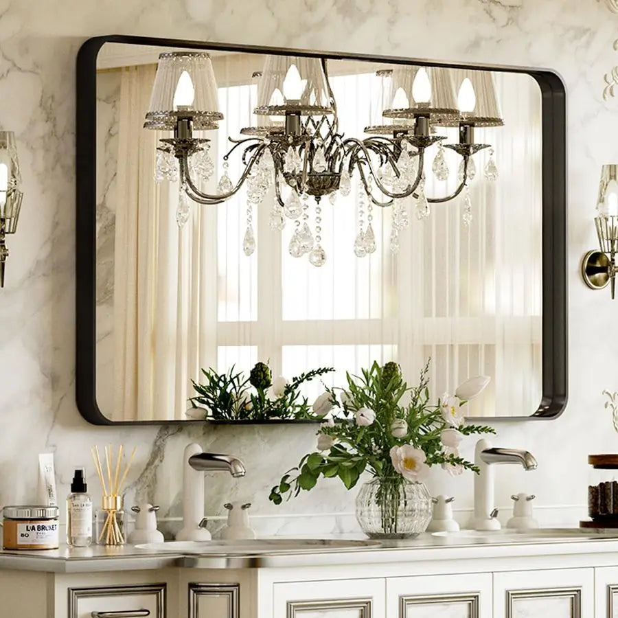 Deep Frame Wall Mirror For Modern Bathroom Vanity Decor