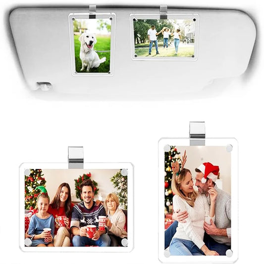 NONECN Car Visor Photo Clip Magnetic Frame Gift for Valentine's