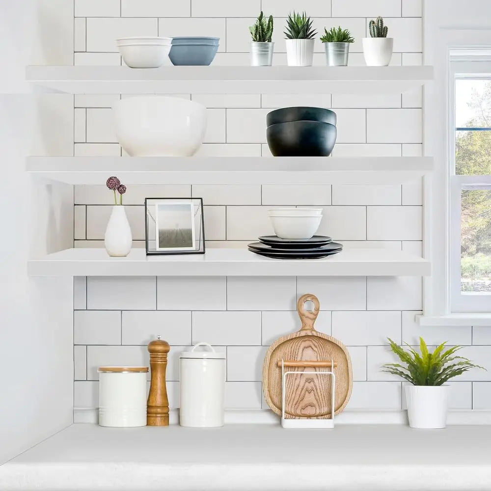 OLOEY Floating Shelves 3 Pack Wall Mounted for Bathroom Kitchen