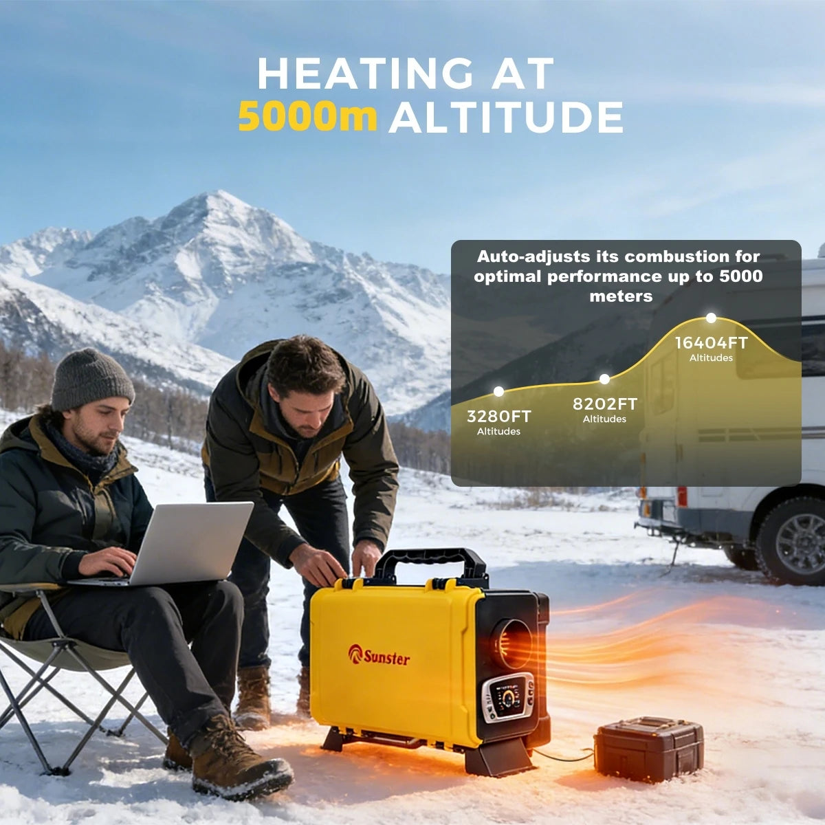 Sunster 8KW Diesel Air Heater with Bluetooth Ventilation