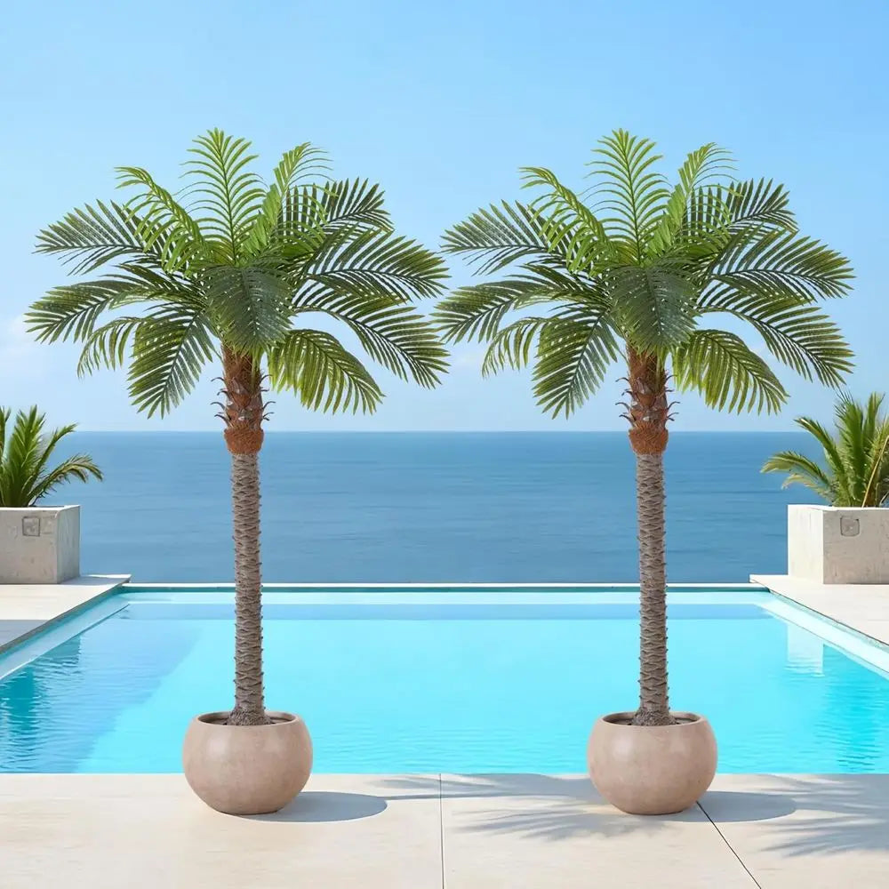 Artificial Coconut Palm 2 Silk Palms For Indoor Outdoor