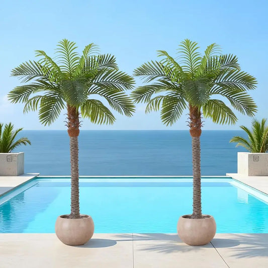 Artificial Coconut Palm 2 Silk Palms For Indoor Outdoor