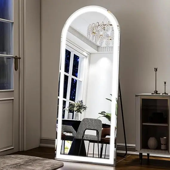 LED Full Length Mirror With Lights And Stand