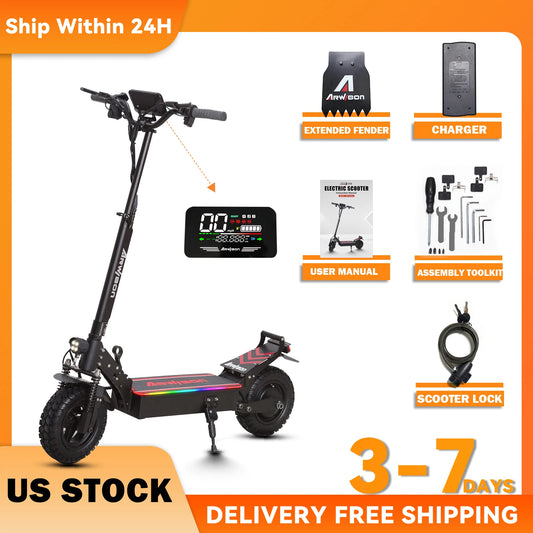 Arwibon Q30 Electric Scooter 2500W Motor 30 MPH Top Speed