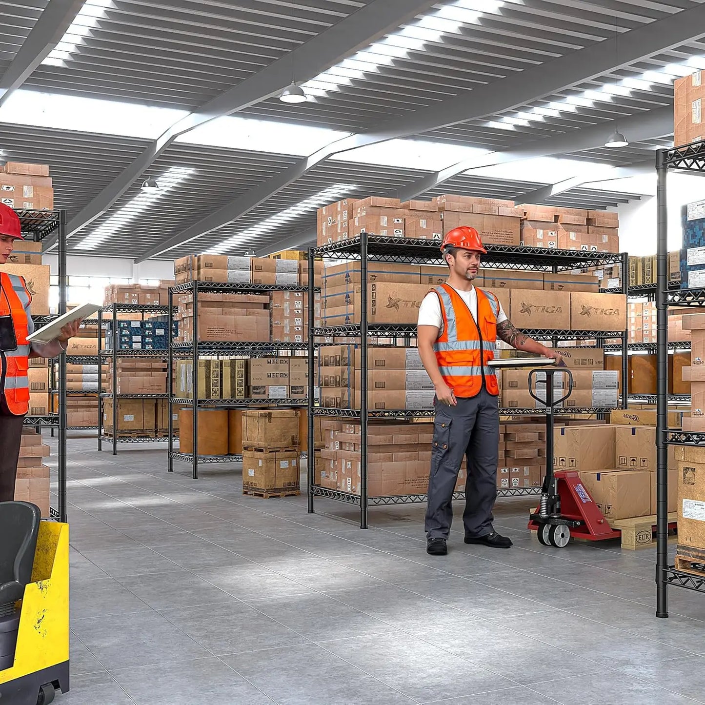 4 Tier Wire Metal Storage Shelf Unit For Pantry Kitchen