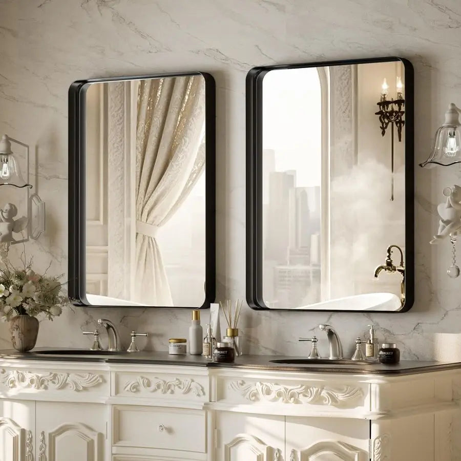 Deep Frame Wall Mirror For Modern Bathroom Vanity Decor