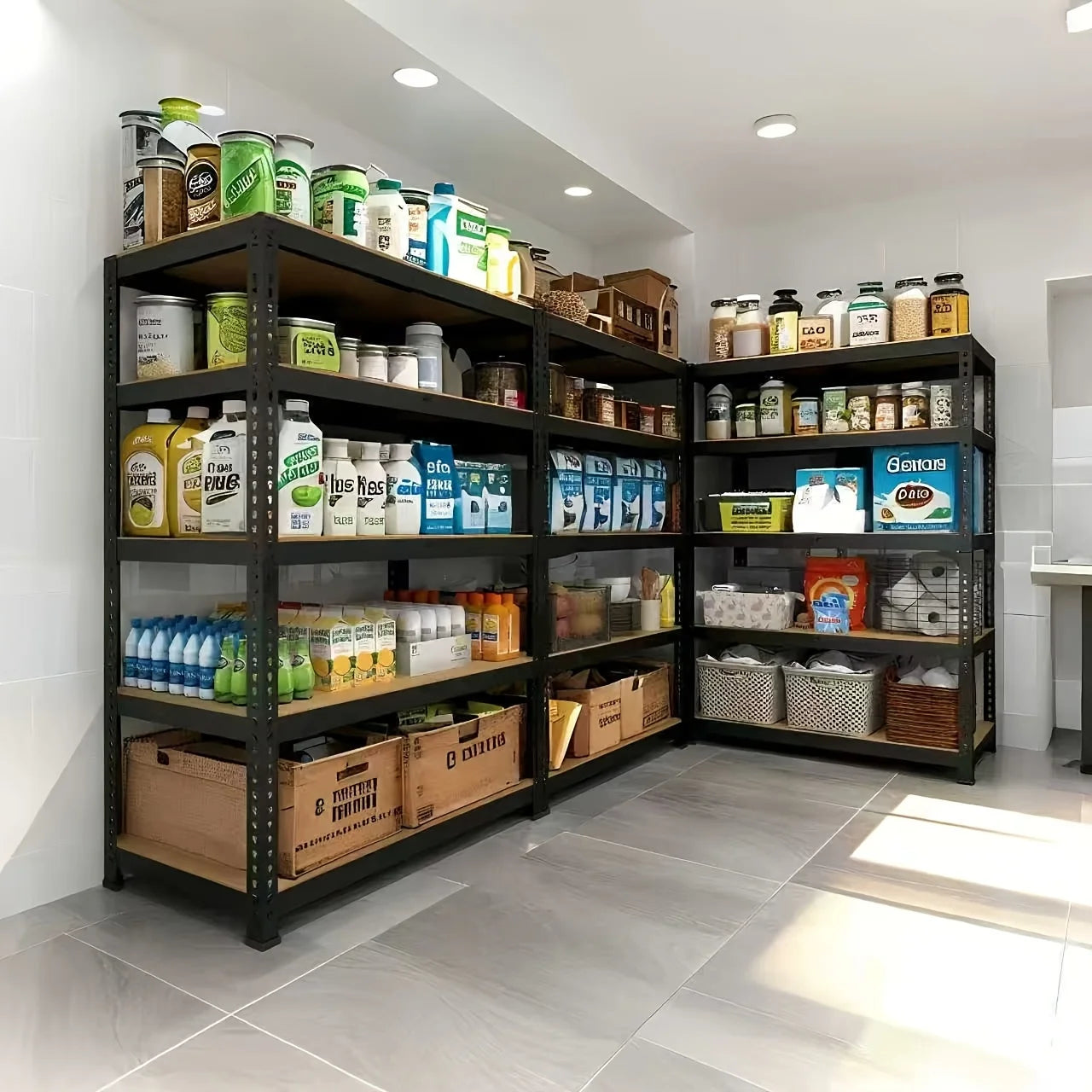 72"H Garage Shelving Storage Shelves 5-Tier, 72" H X 35.5" W X 16" D, 2000LBs CapacityHeavy Duty Adjustable Storage Shelve For C
