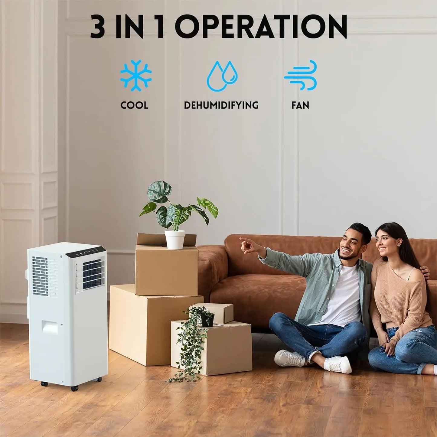 Acekool 8500 BTU Portable Air Conditioner With LCD Remote