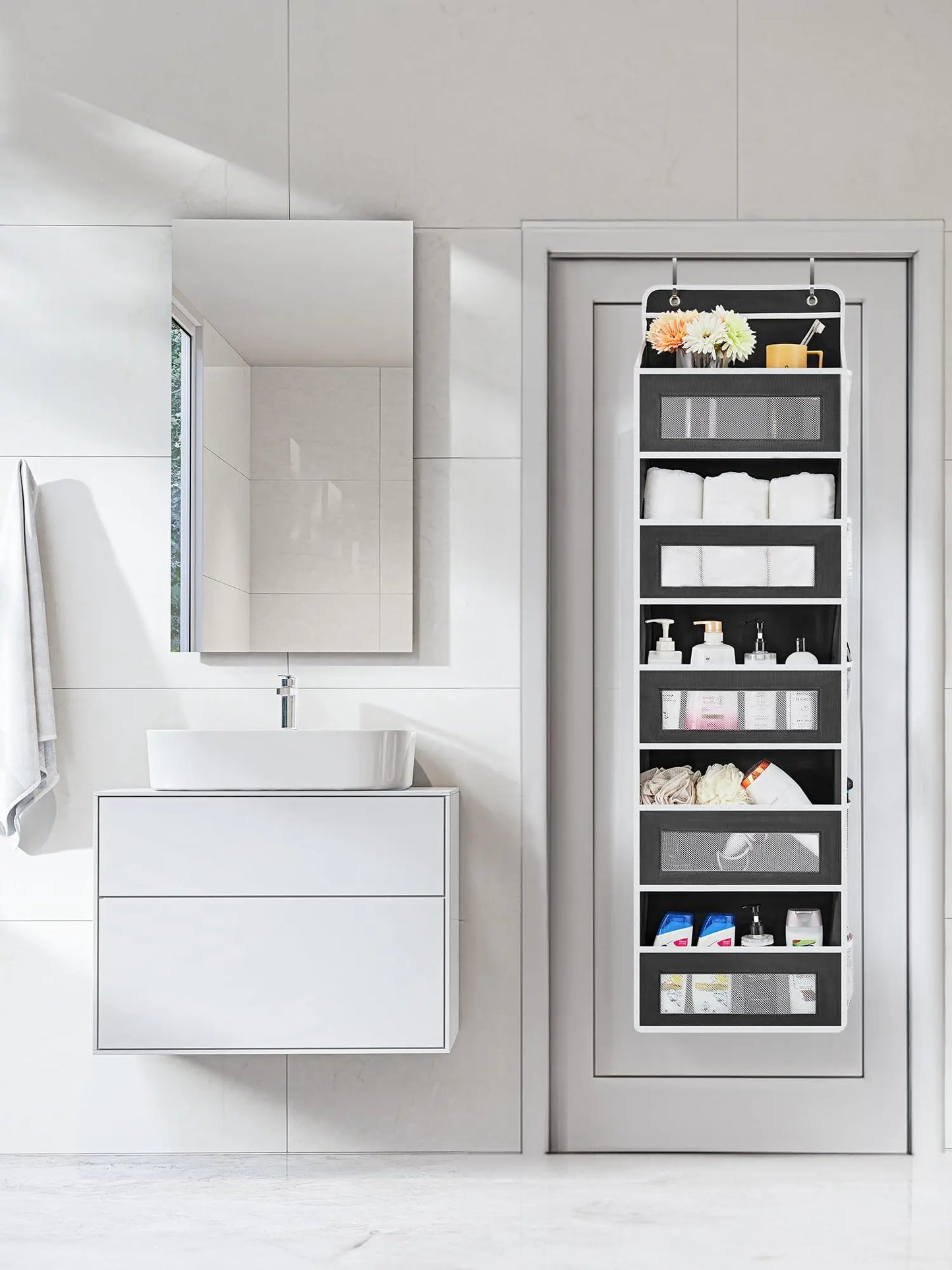 Over The Door 5 Shelf Organizer With Anti Tilt