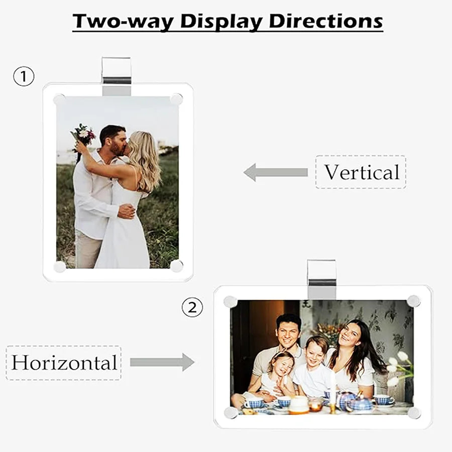 NONECN Car Visor Photo Clip Magnetic Frame Gift for Valentine's