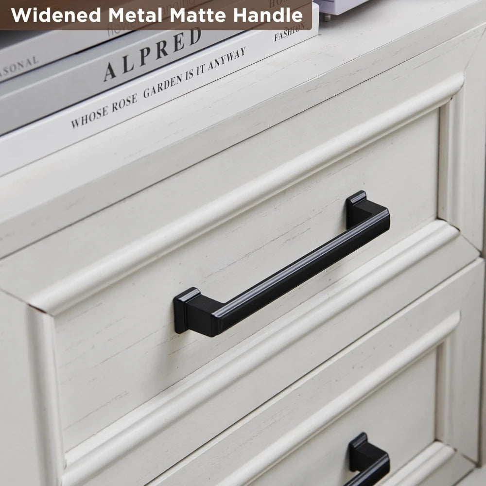 Farmhouse Nightstand With Charging Station And Two Drawers