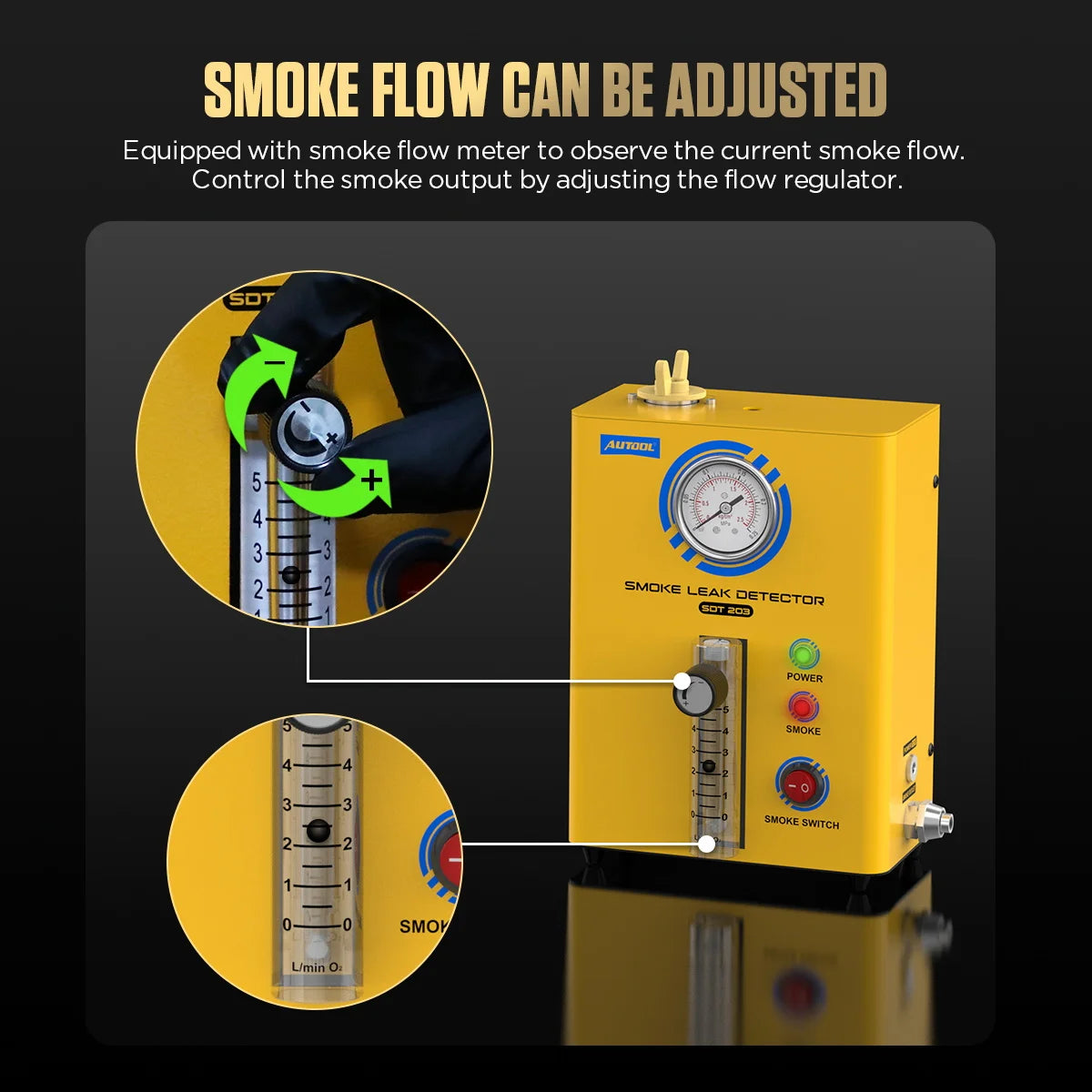 AUTOOL SDT203 Automotive Evap Smoke Leak Detector For Car