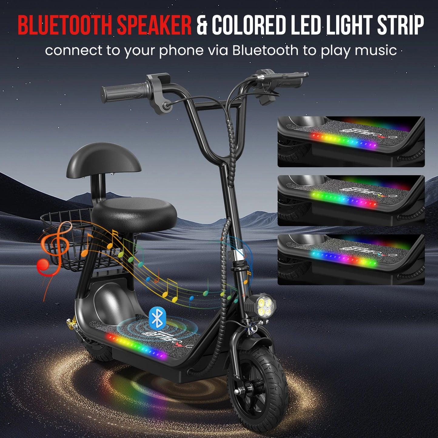 EILLEO SPACEWALK Kids Electric Scooter 250W Foldable With Basket