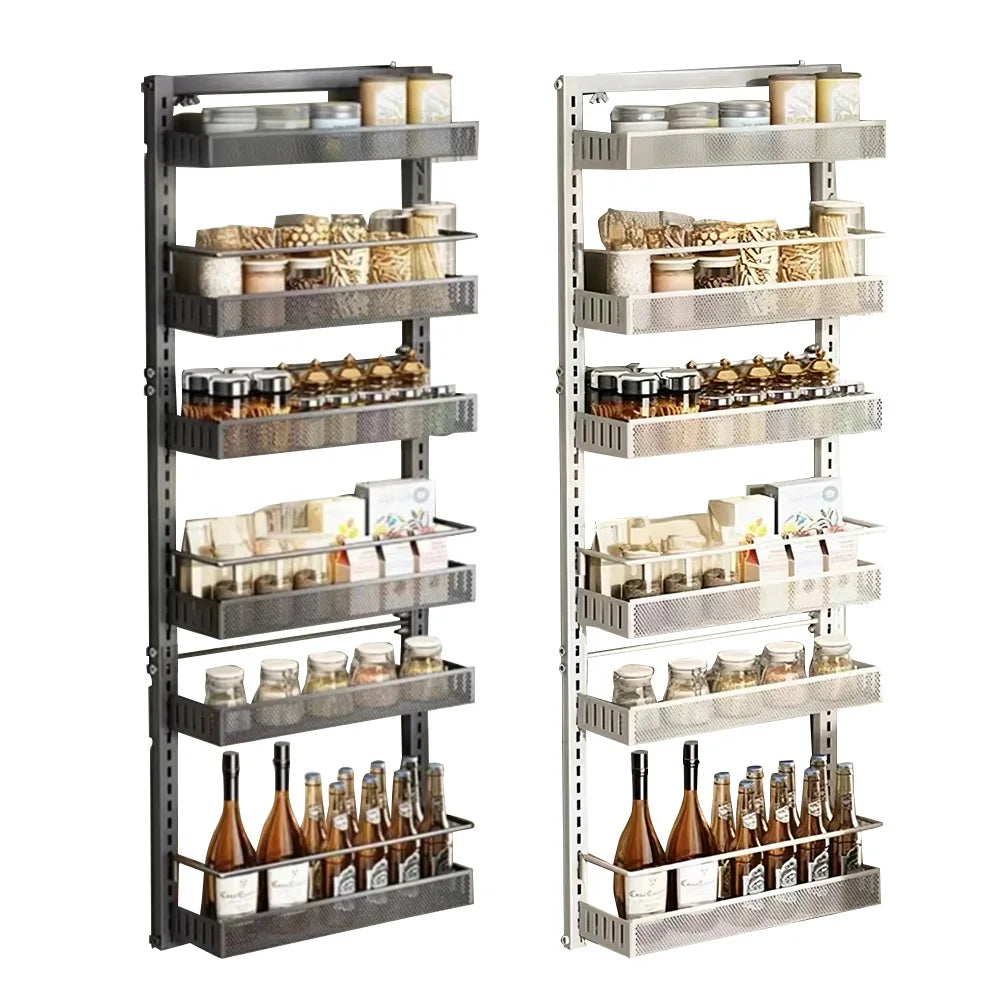 HiMISS 6 Tier Over Door Pantry Organizer With Adjustable Baskets
