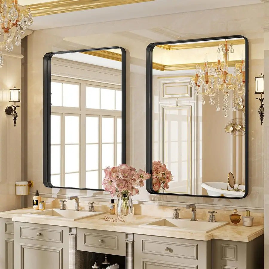 Deep Frame Wall Mirror For Modern Bathroom Vanity Decor